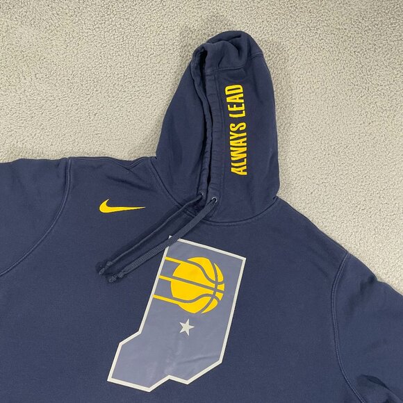 Nike Indiana Pacers Hoodie Men XXL Navy City Edition Always Lead NBA Pullover - Picture 1 of 9